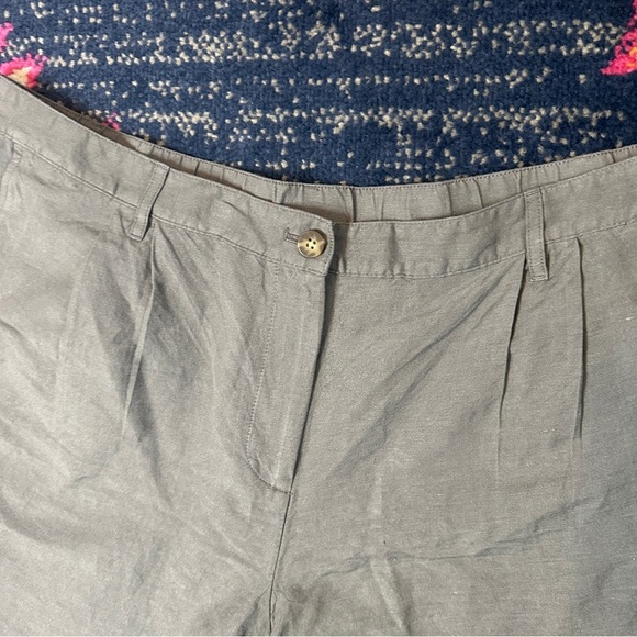 J Jill NWT‎ Ladies Size 22 Mid Rise Linen Rayon Shorts in Smoke $64 Breathable - Picture 6 of 10